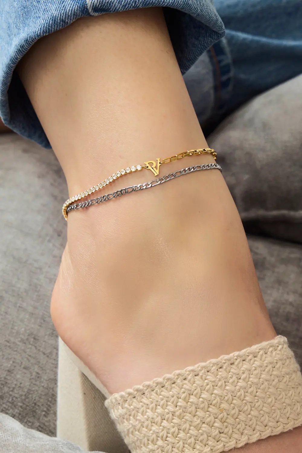 Anklet Set Gold & Silver - Image 2