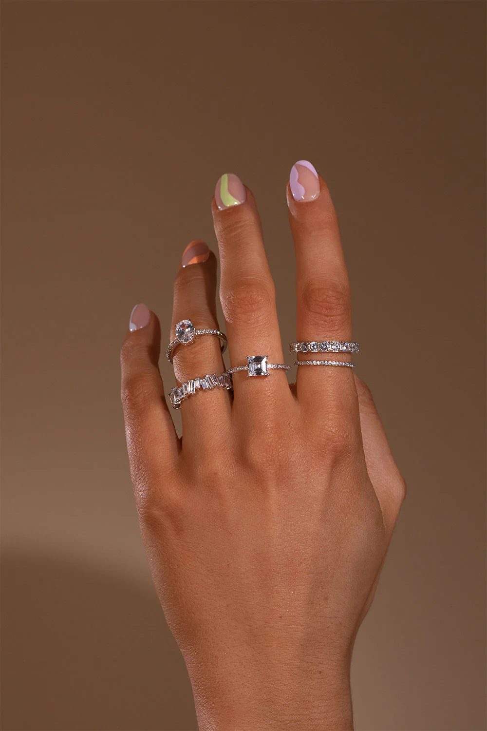 Baguette Eternity Ring Silver - Image 2