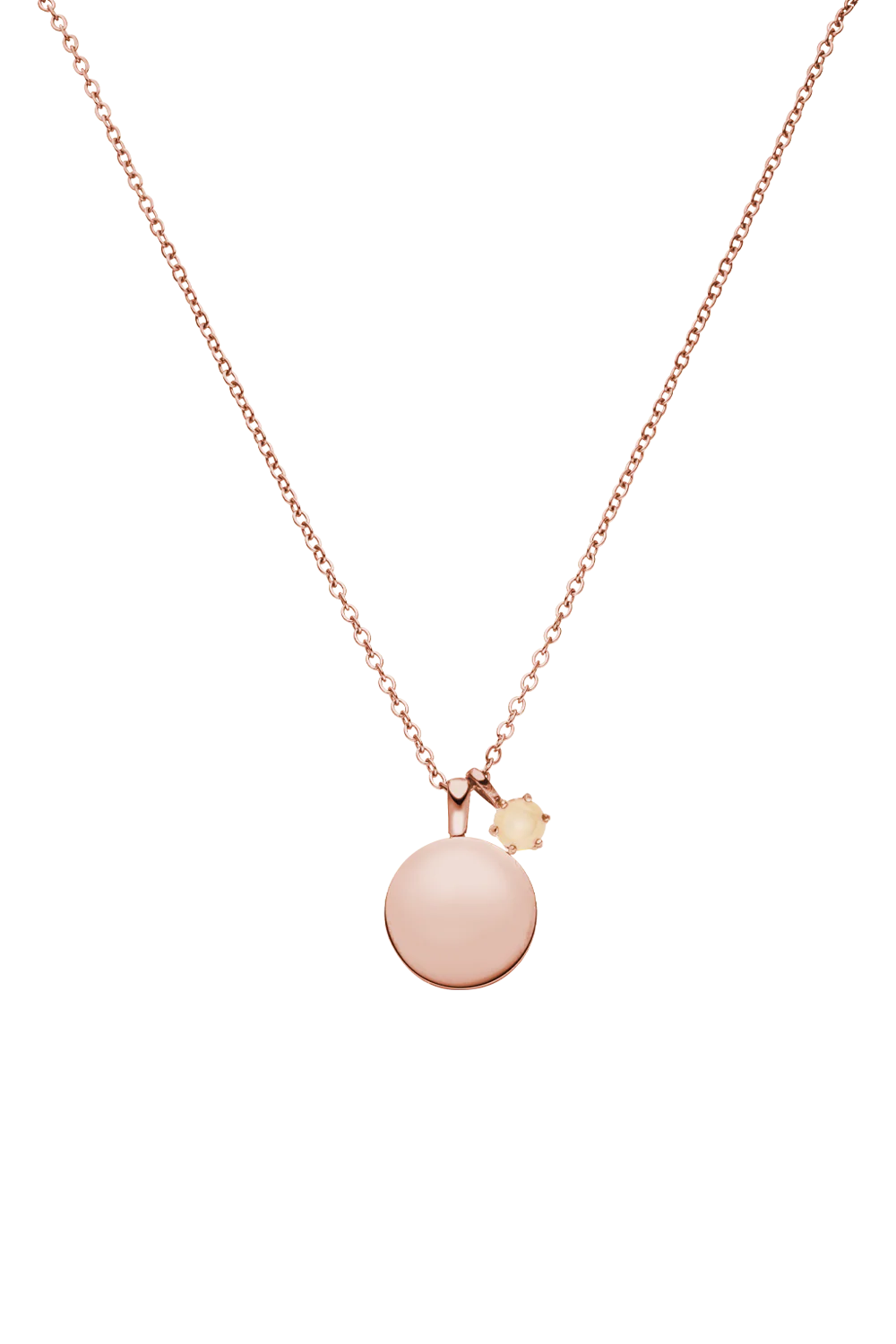 Birthstone June Necklace 14K Rose Gold Plated