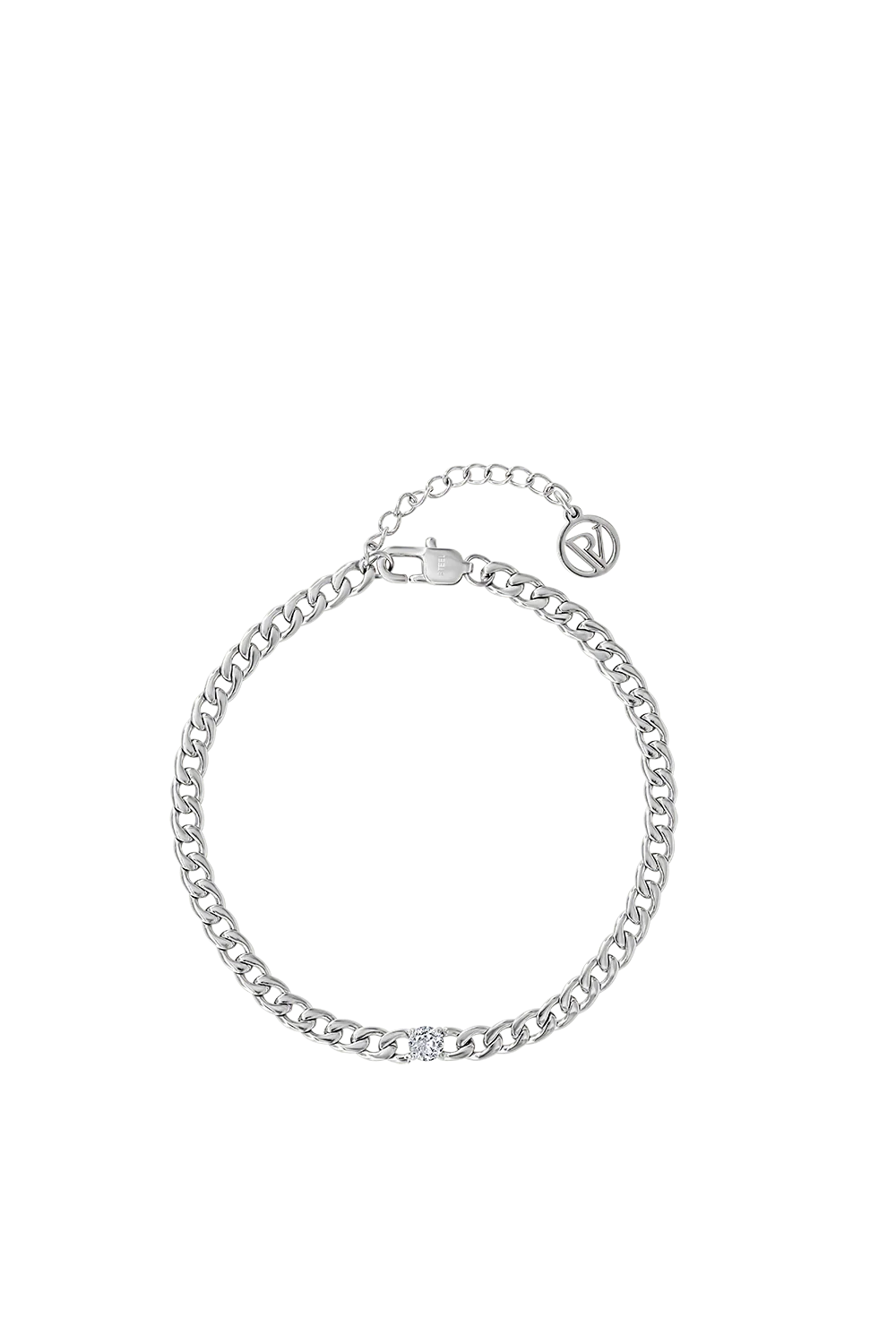 Brilliant Curb Bracelet Silver