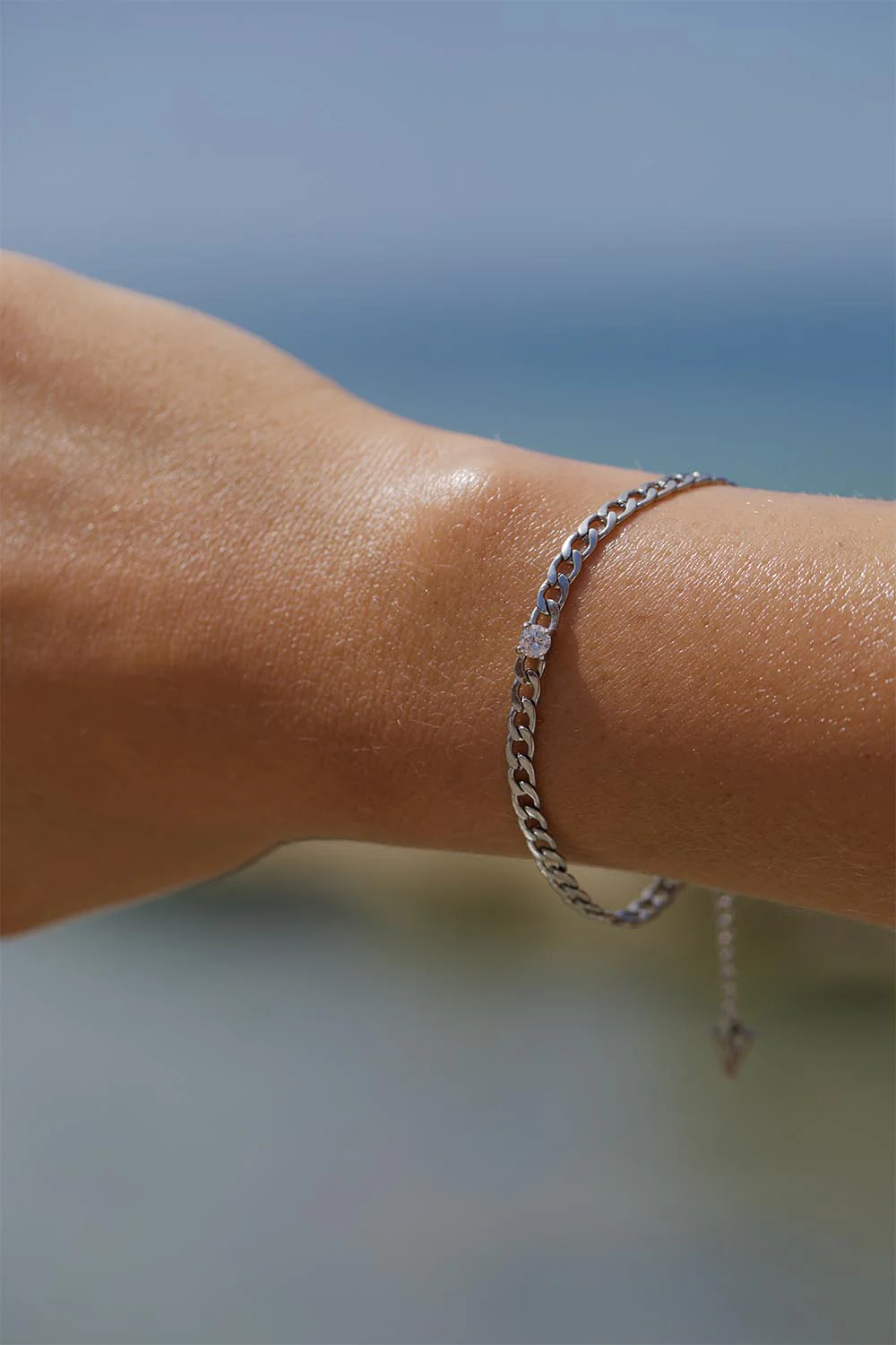 Brilliant Curb Bracelet Silver - Image 2