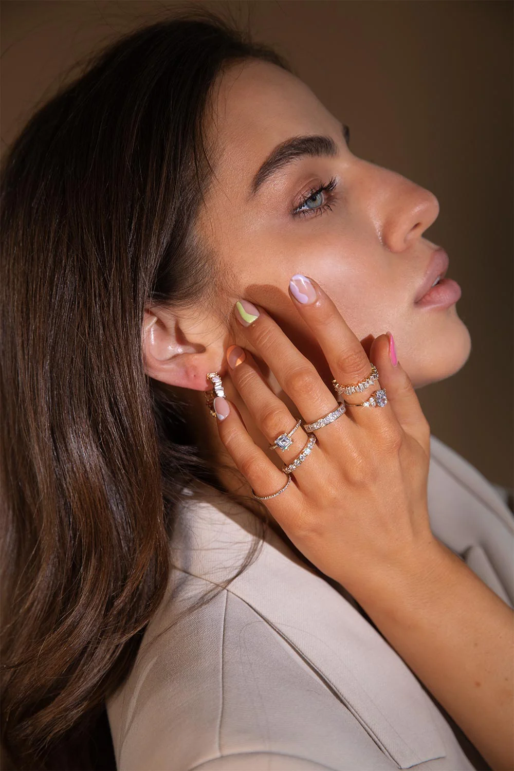 Brilliant Oval Ring 18K Gold Plated - Image 3