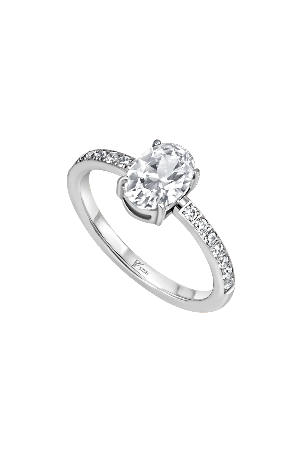 Brilliant Oval Ring Silver