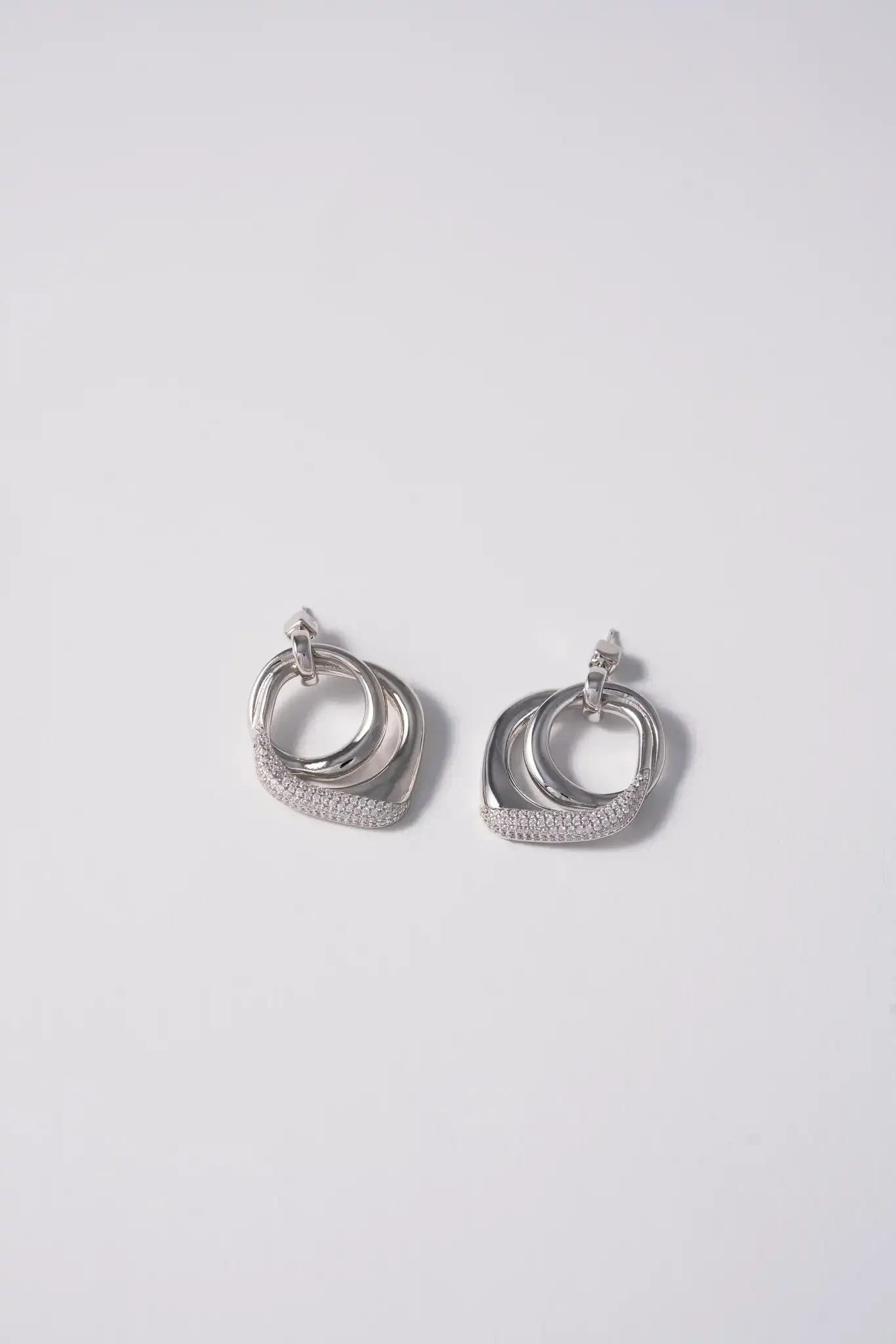 Crystal Galaxy Earrings Silver - Image 5