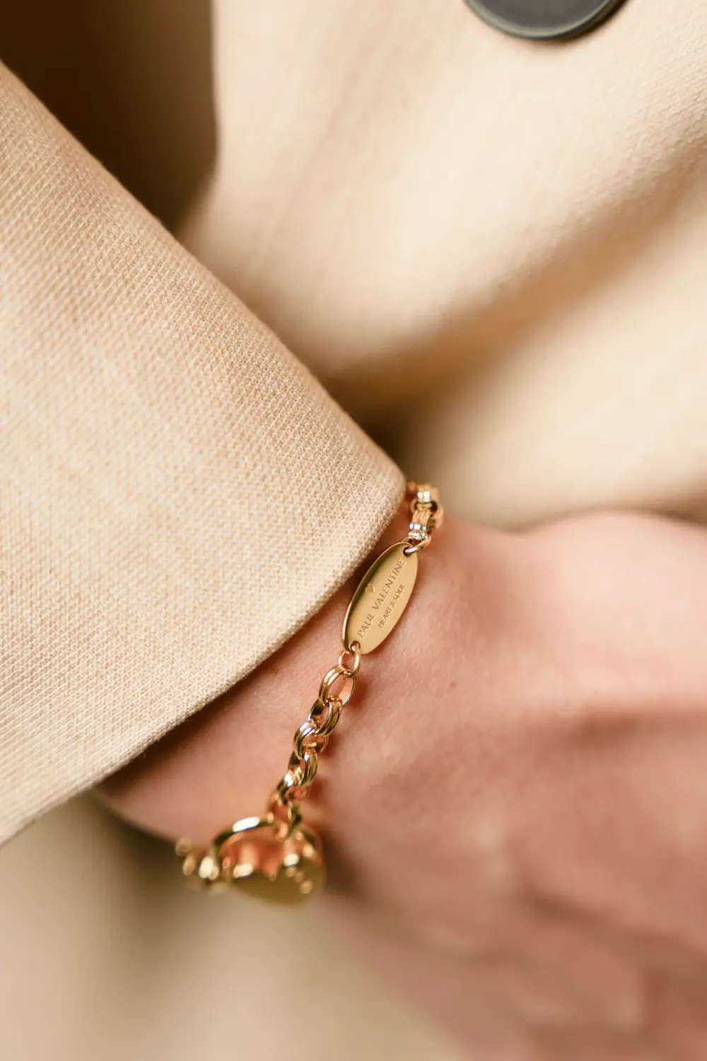 Engravable Heart & Soul Bracelet 18K Gold Plated - Image 4