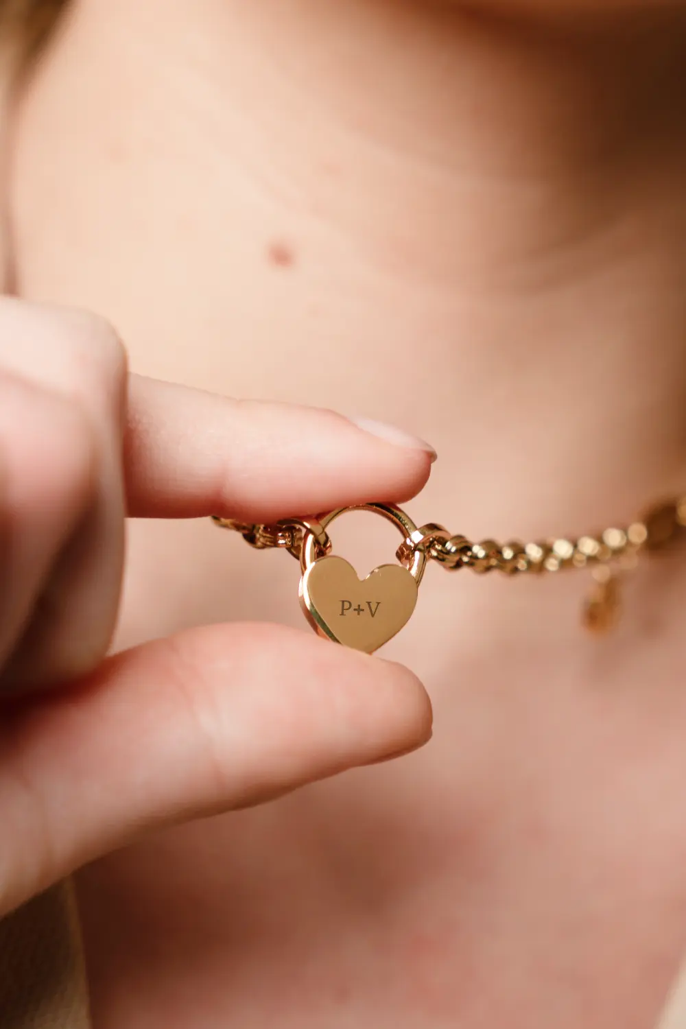 Engravable Heart & Soul Necklace 18K Gold Plated - Image 5