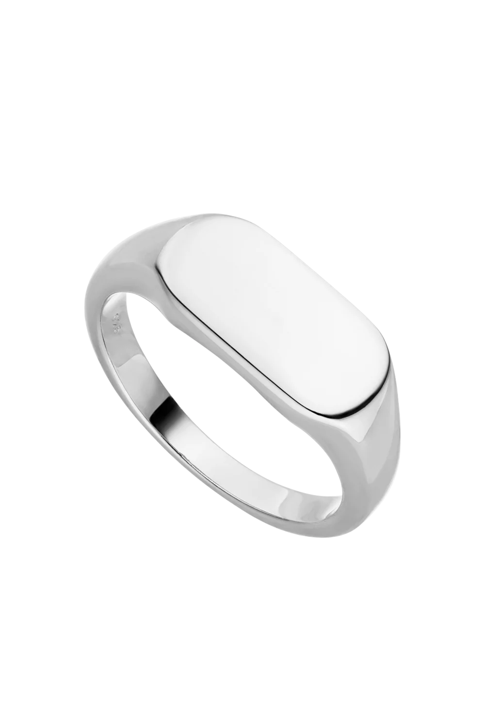 Engravable Signet Ring Silver
