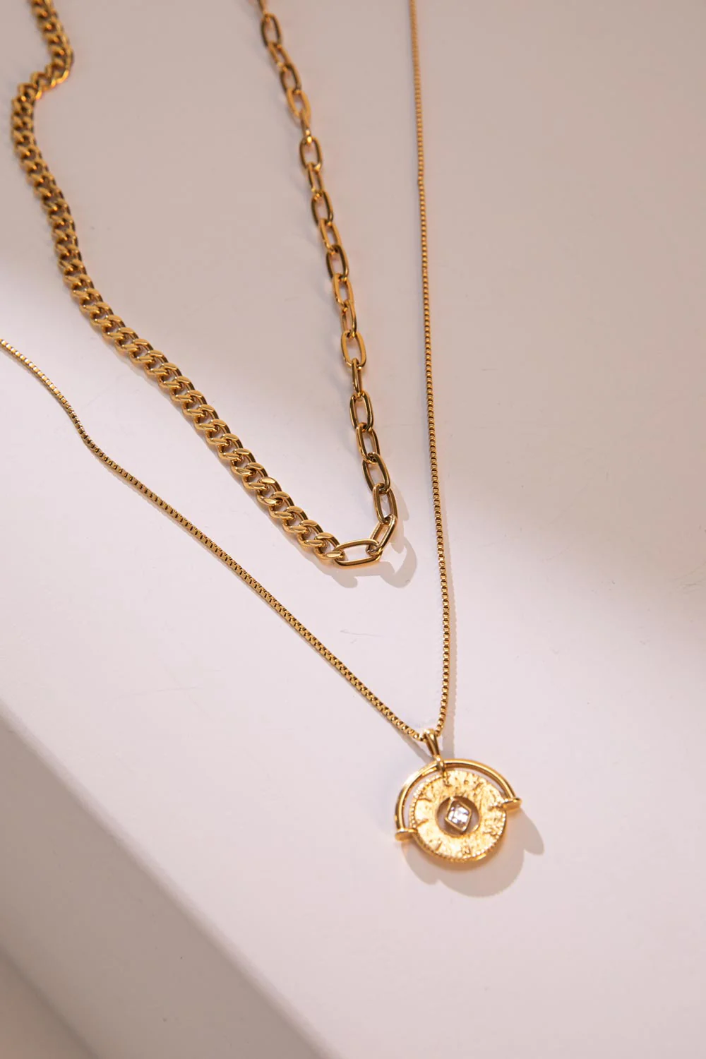Eternity & Chain Mix Set 14K Gold Plated - Image 3