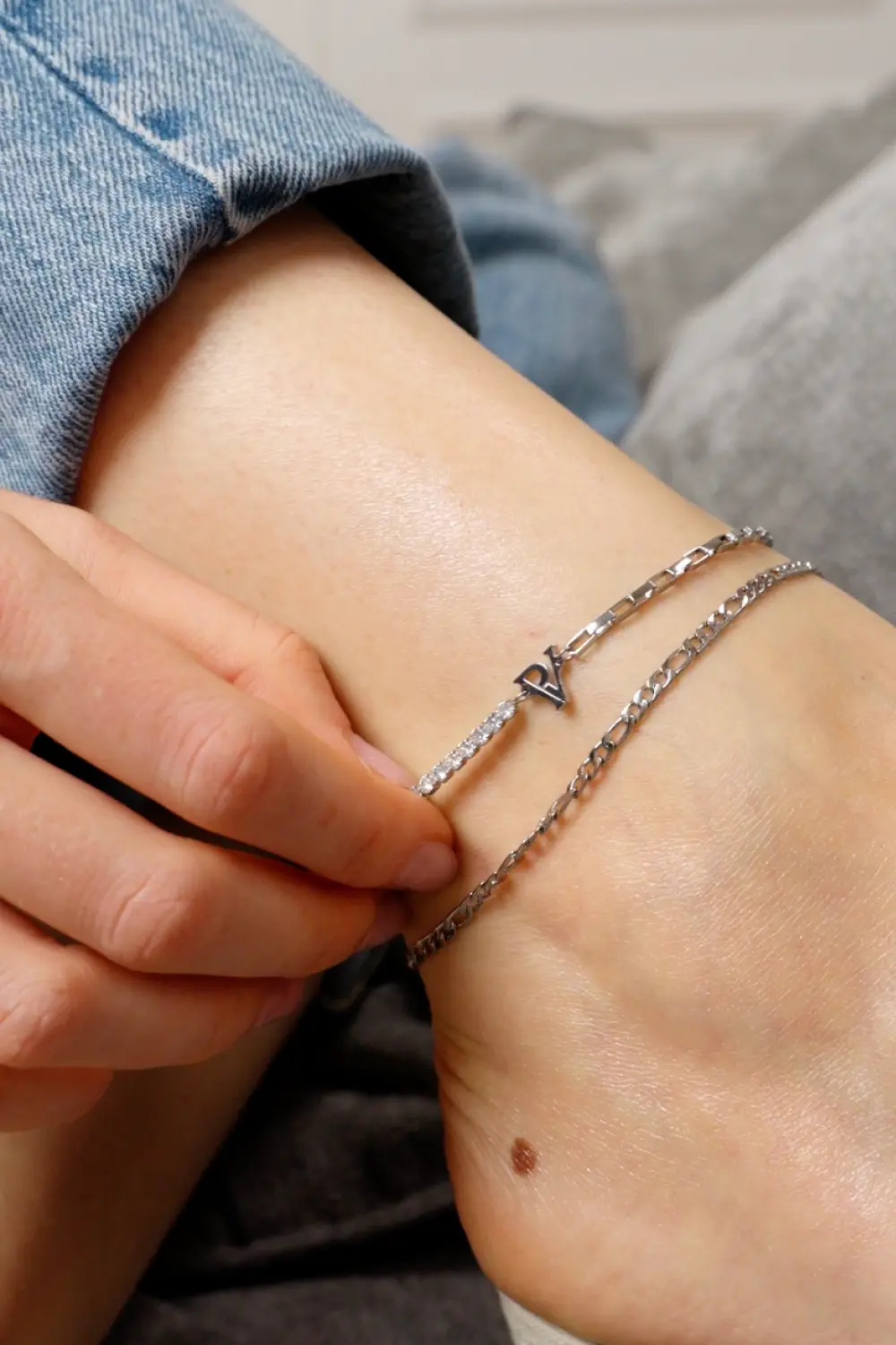 Figaro Anklet Silver - Image 4