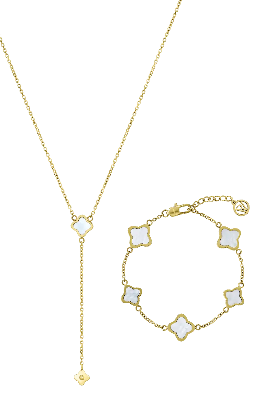 Garden Dash Y-Necklace Bracelet Set Gold