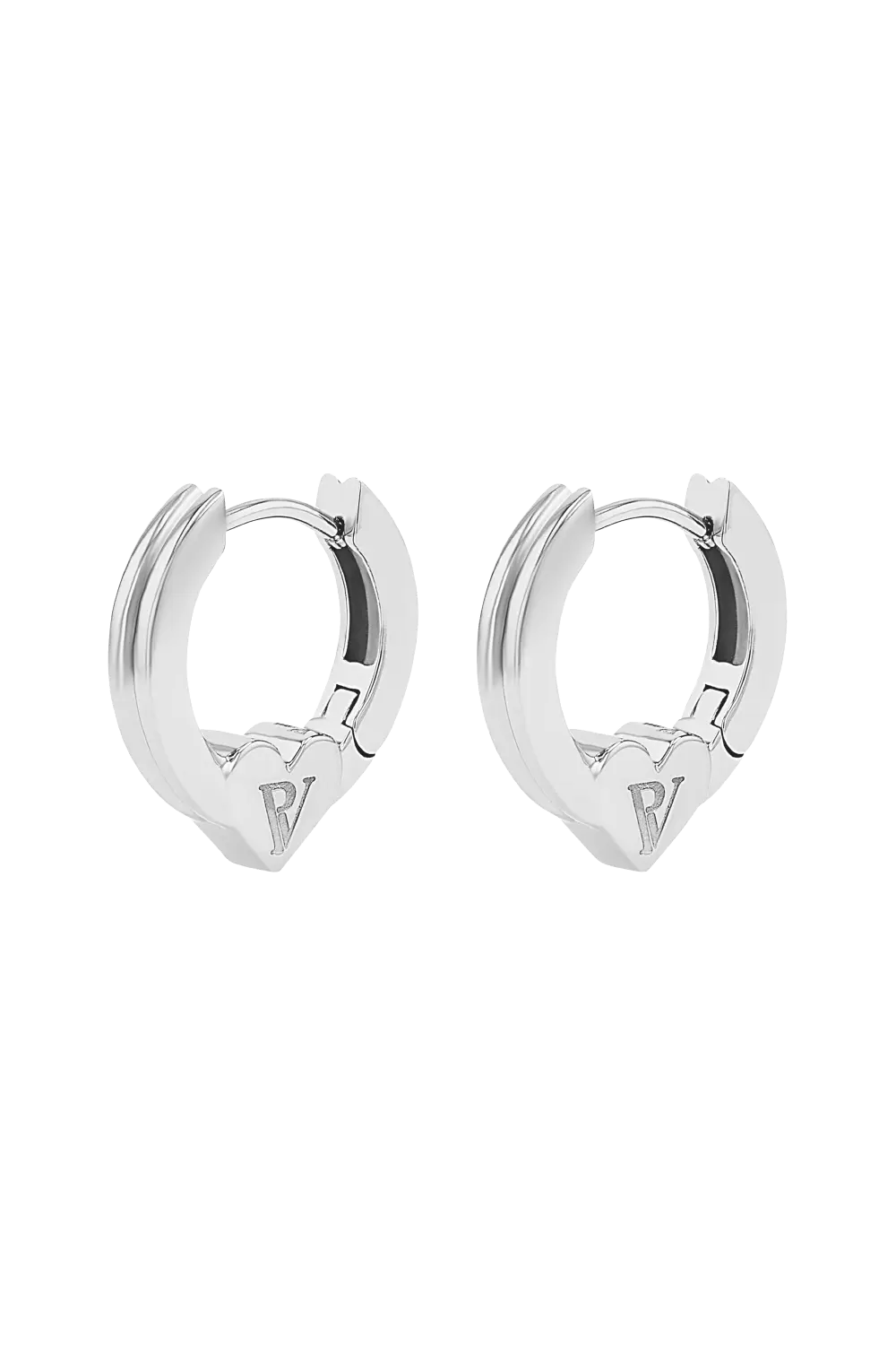Heart & Soul Hoops Small Silver