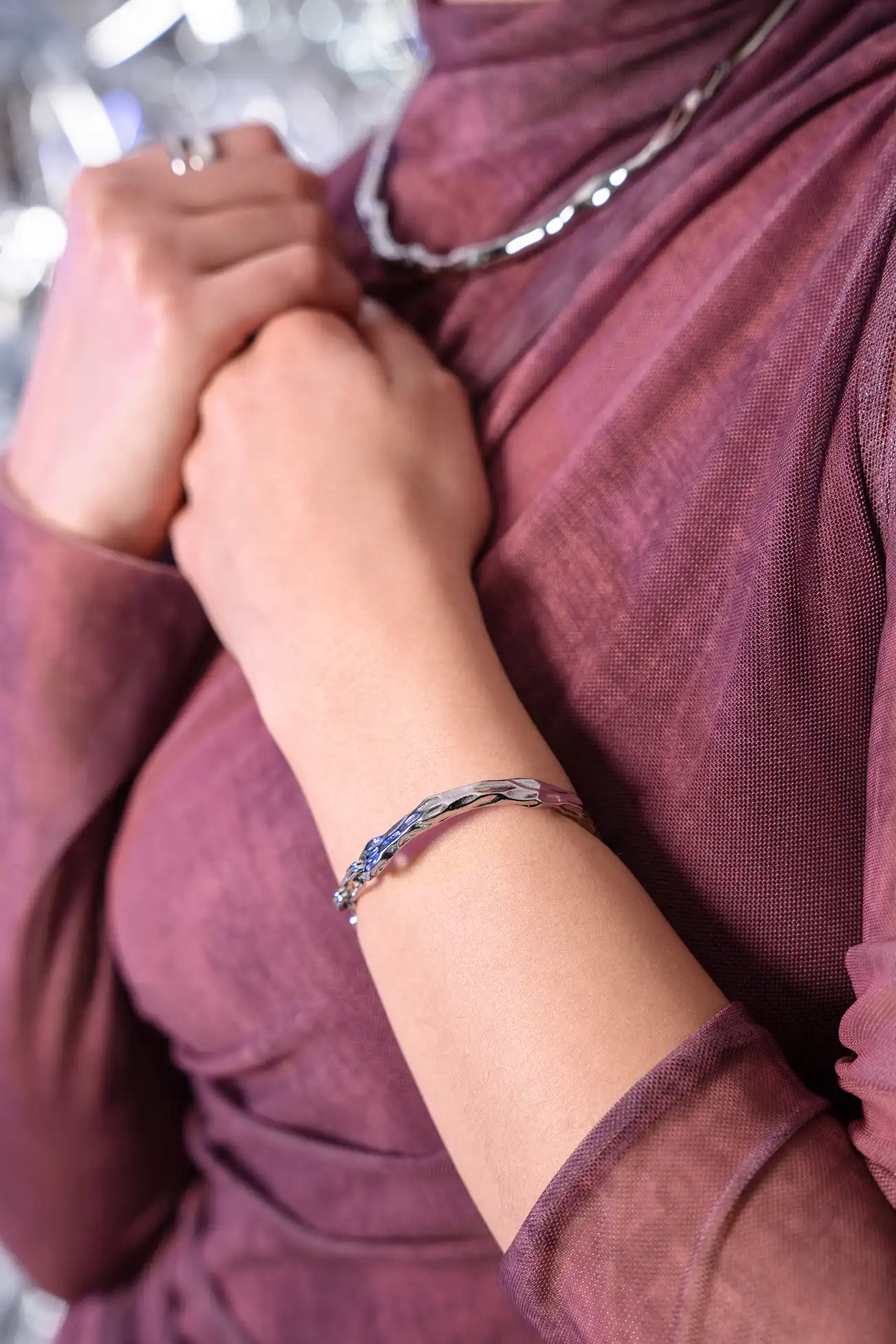 Molten Bangle Silver - Image 4