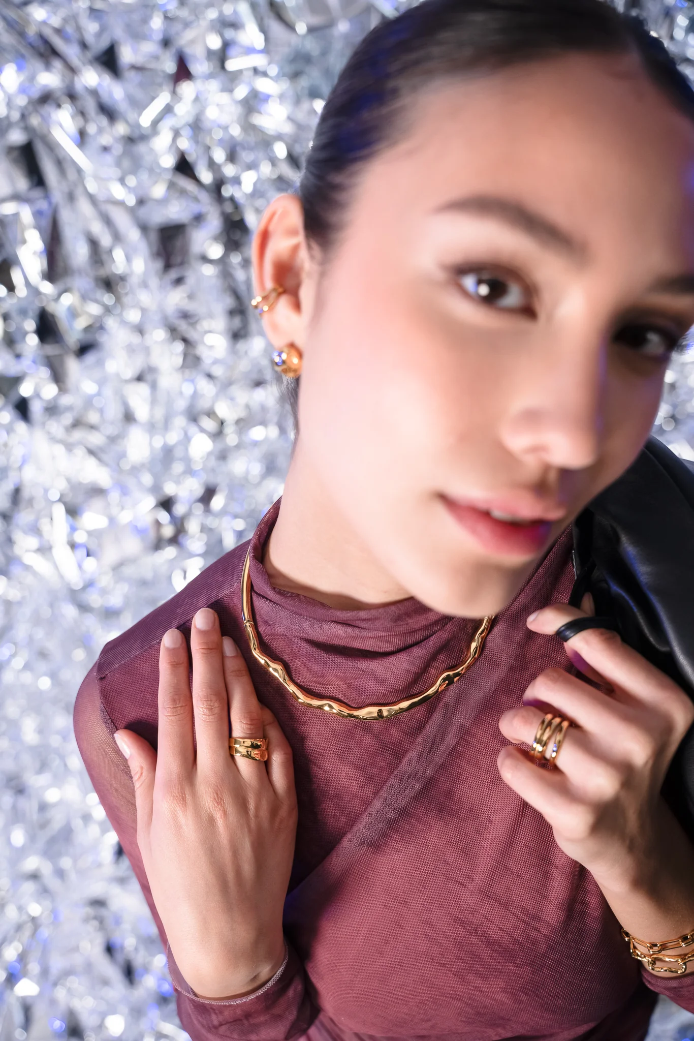 Molten Choker 14K Gold Plated - Image 3