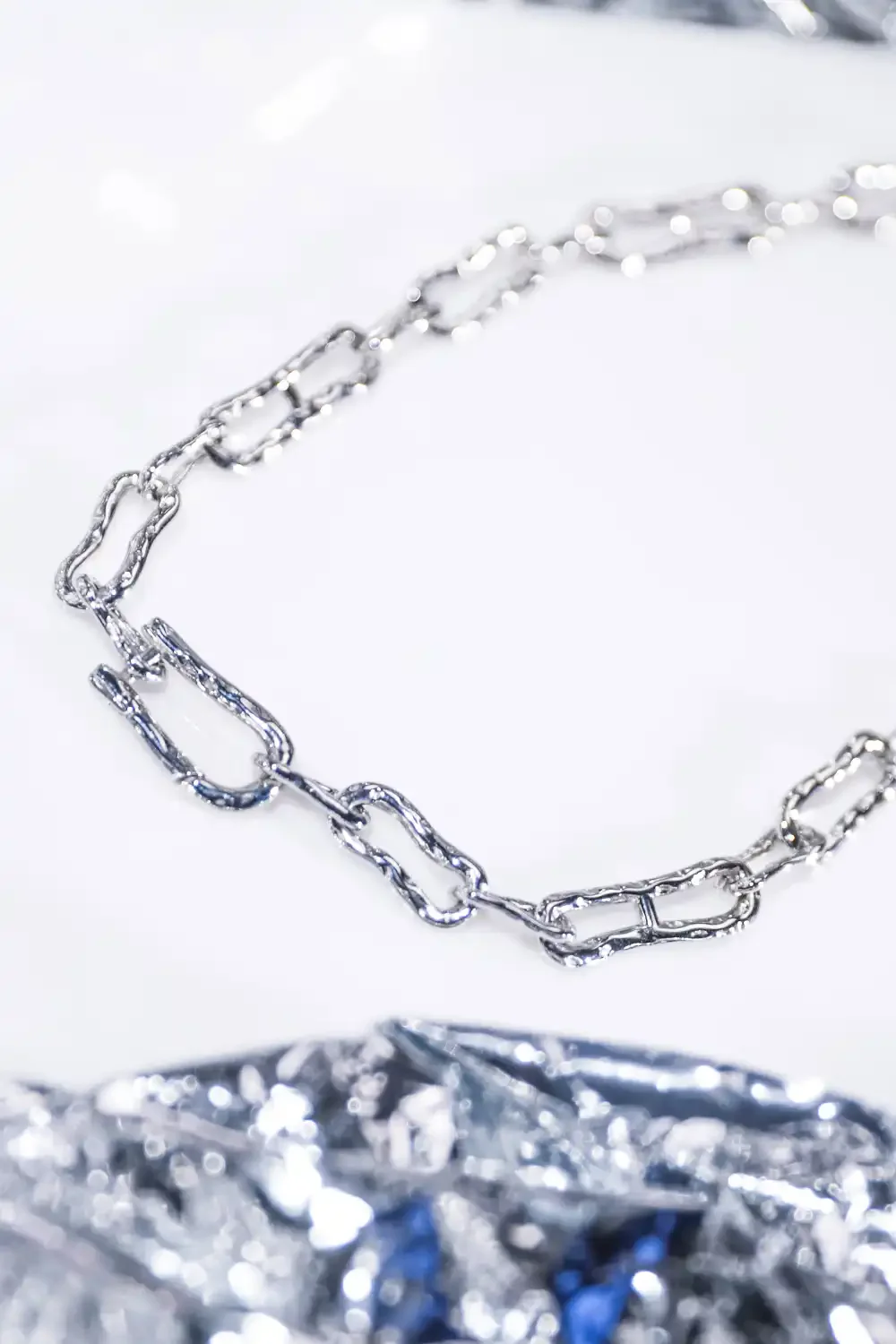 Molten Chunky Necklace Silver - Image 6