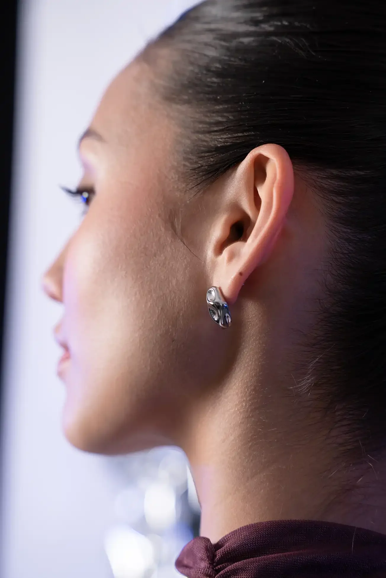 Molten Ear Stud Silver - Image 5