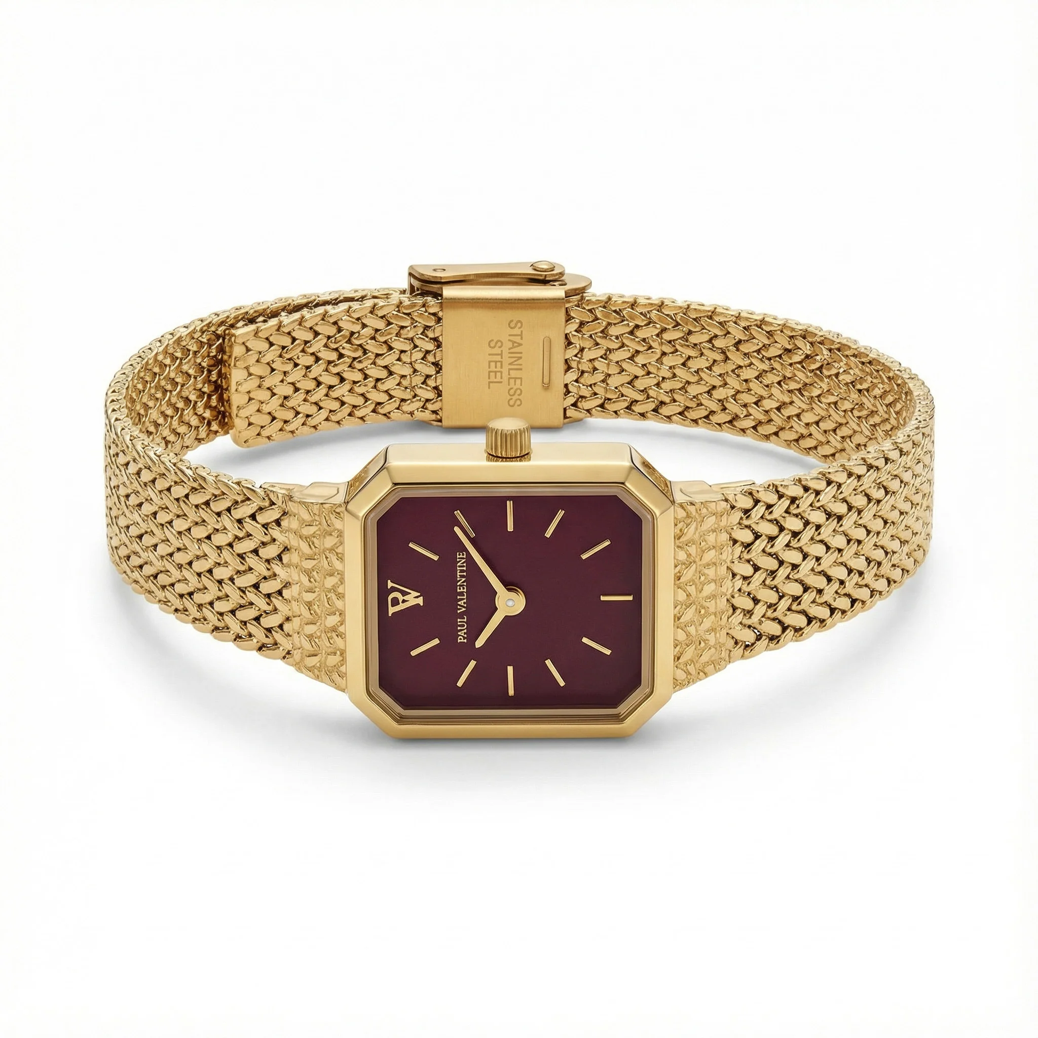 Retrospecta Watch Gold Burgundy - Image 3