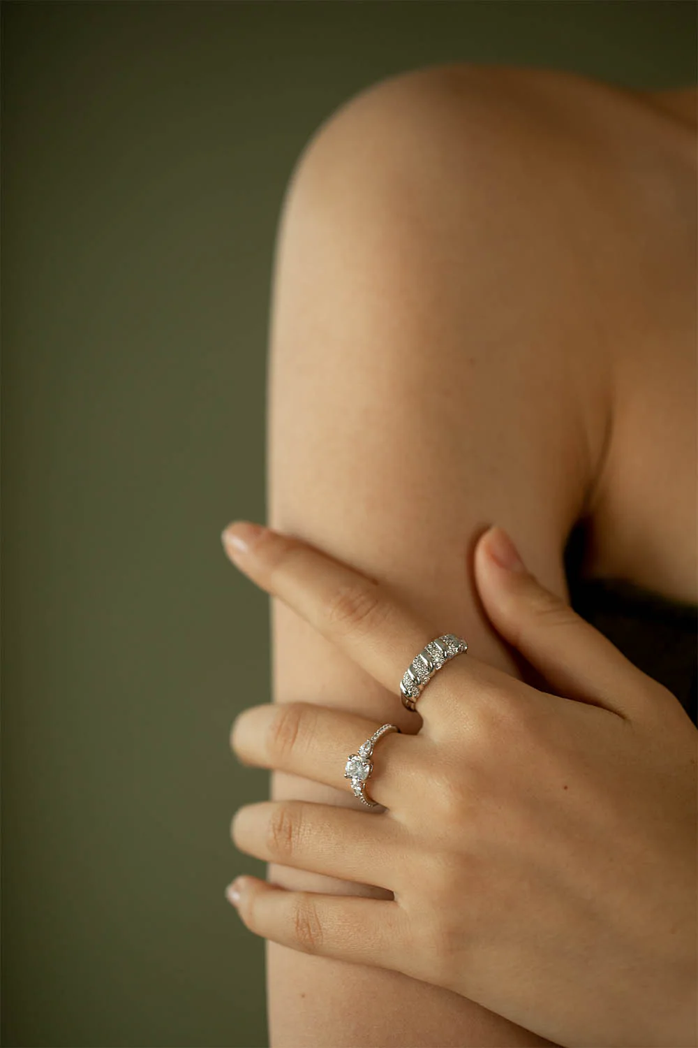 Sparkle Twisted Ring Silver - Image 2
