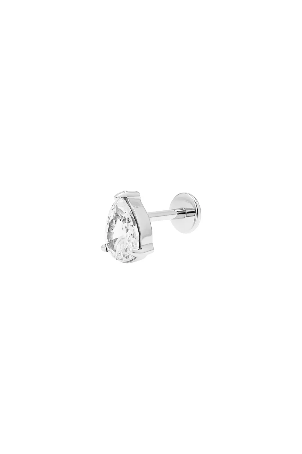 Teardrop Piercing Silber