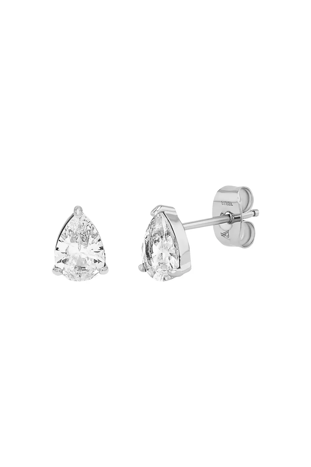 Teardrop Studs Silver