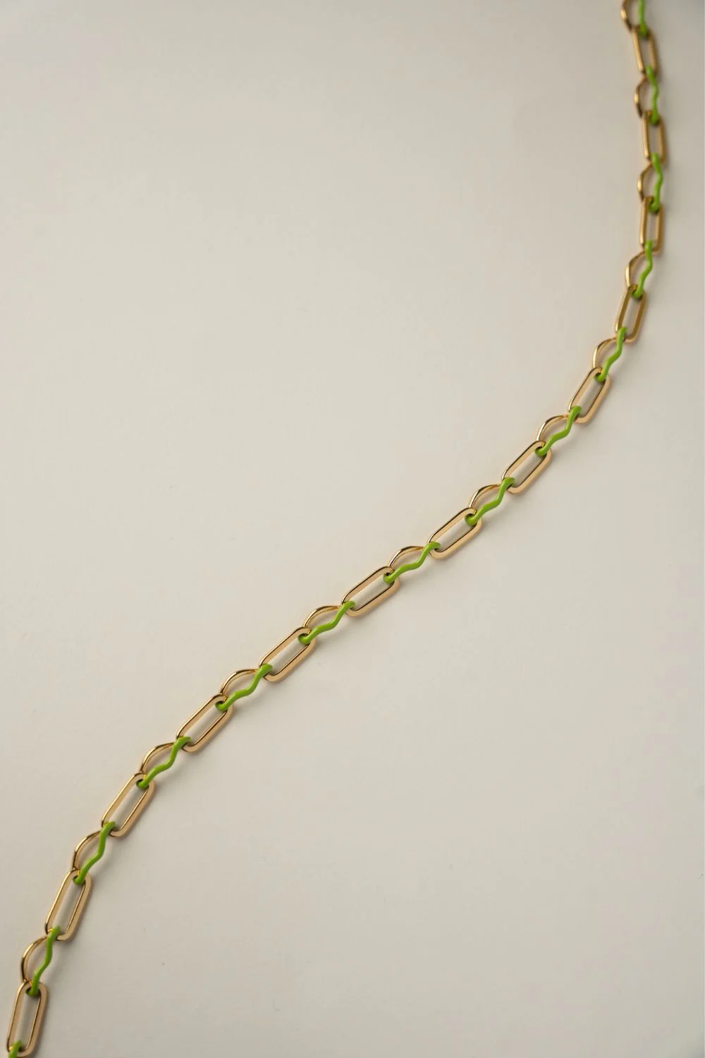 Wave Rush Enamel Necklace 14K Gold Plated - Image 5